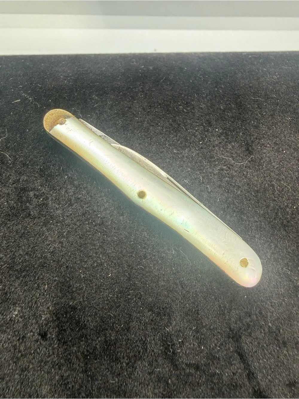 Vintage Germany Mother of Pearl Folding Pen Knife Pocket Knife